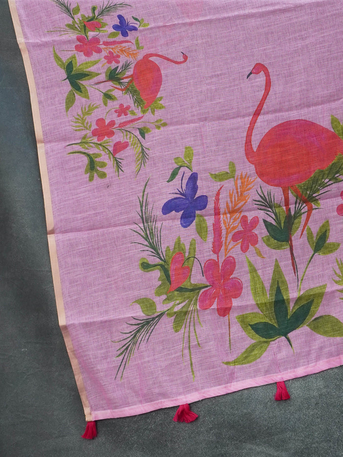 Linen Cotton Saree | TTDS3420