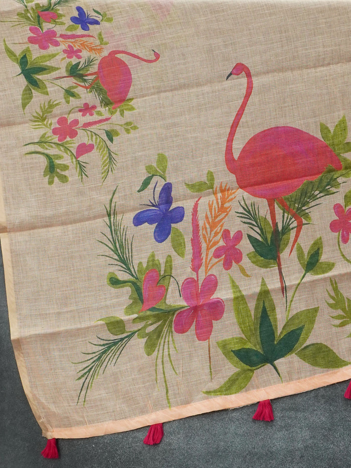 Linen Cotton Saree | TTDS3420