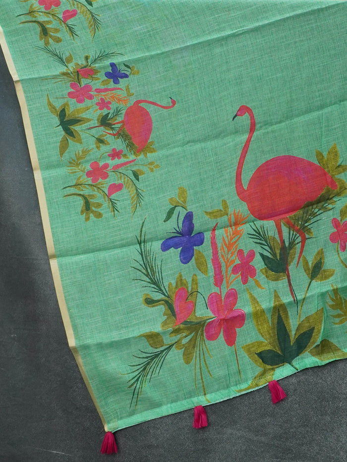 Linen Cotton Saree | TTDS3420