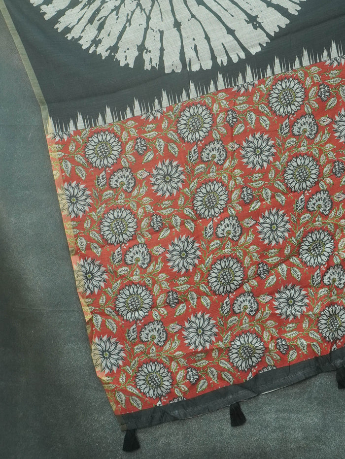 Linen Cotton Saree | TTDS3501