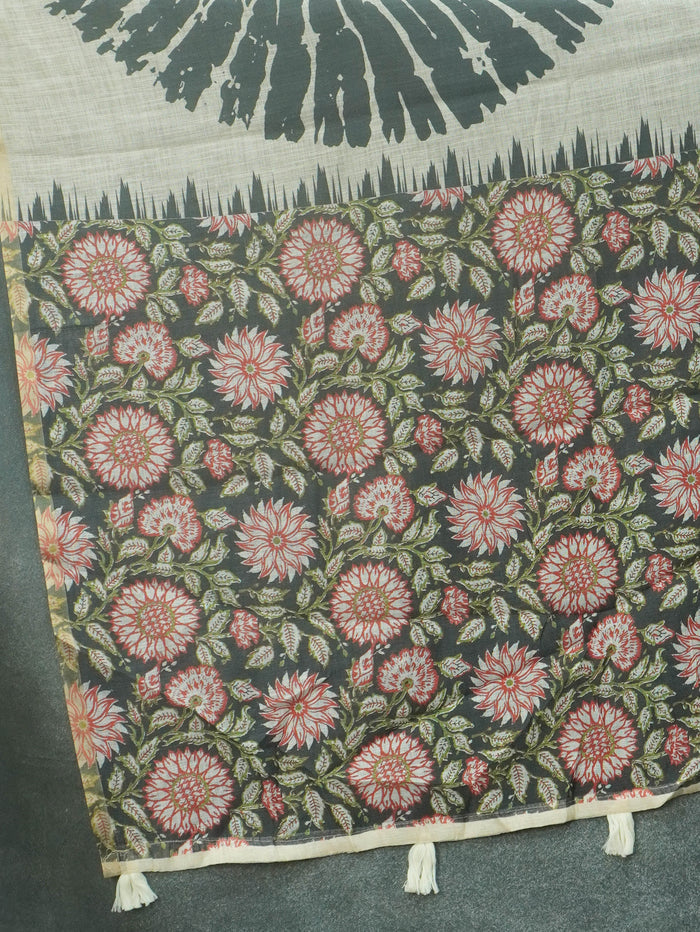 Linen Cotton Saree | TTDS3501