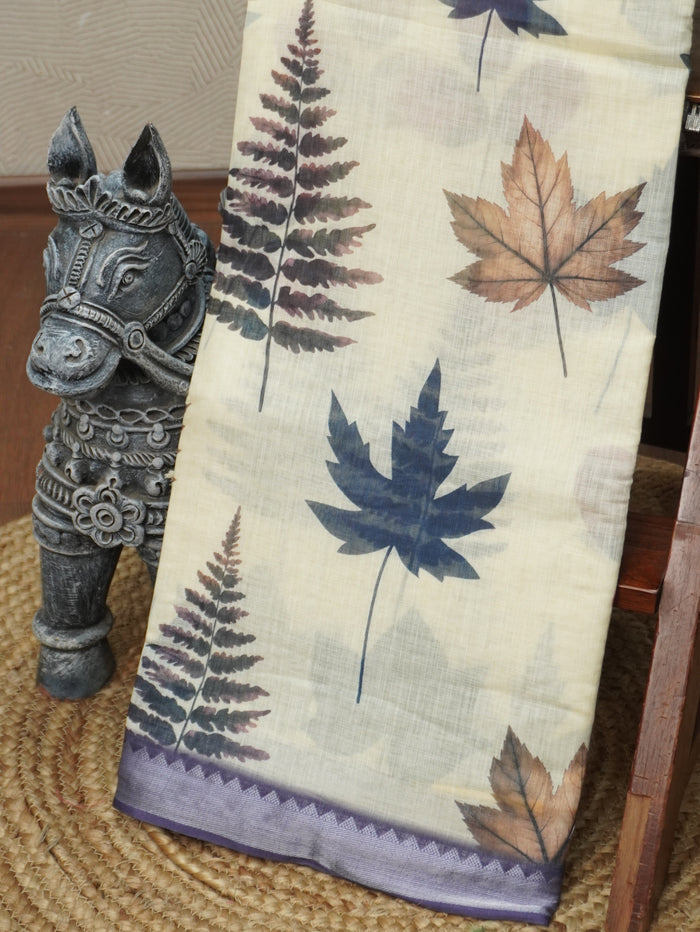 Linen Cotton Saree | TTDS3516