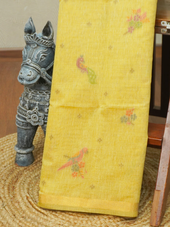 Linen Cotton Saree | TTDS3533