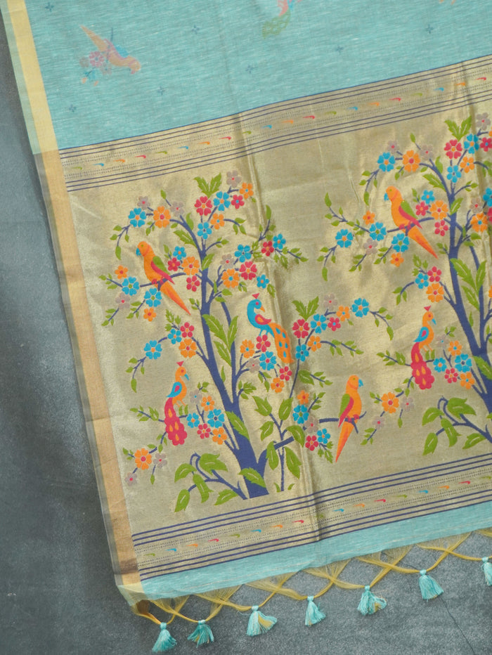 Linen Cotton Saree | TTDS3533