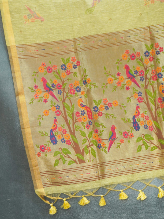 Linen Cotton Saree | TTDS3533