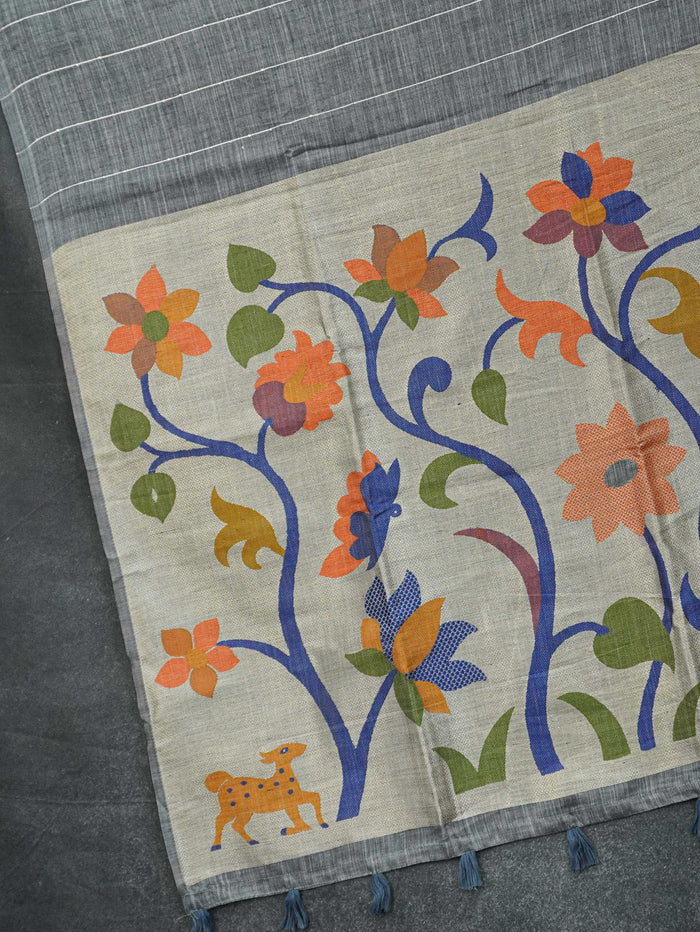 Linen Cotton Saree | TTDS3538