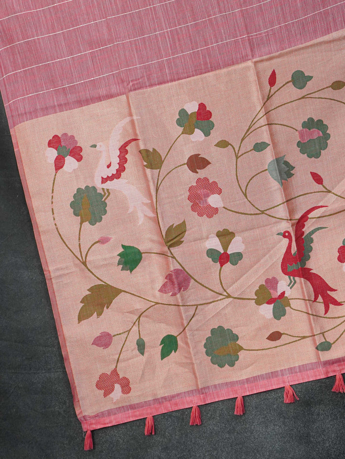 Linen Cotton Saree | TTDS3539