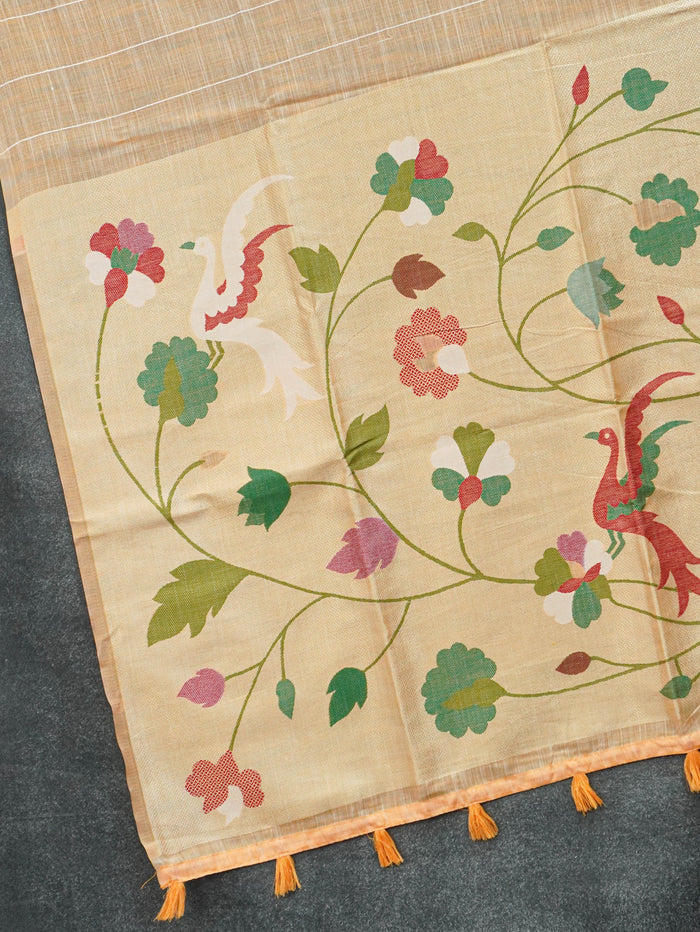 Linen Cotton Saree | TTDS3539
