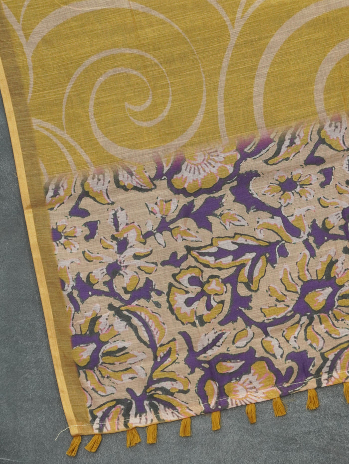Linen Cotton Saree | TTDS3543