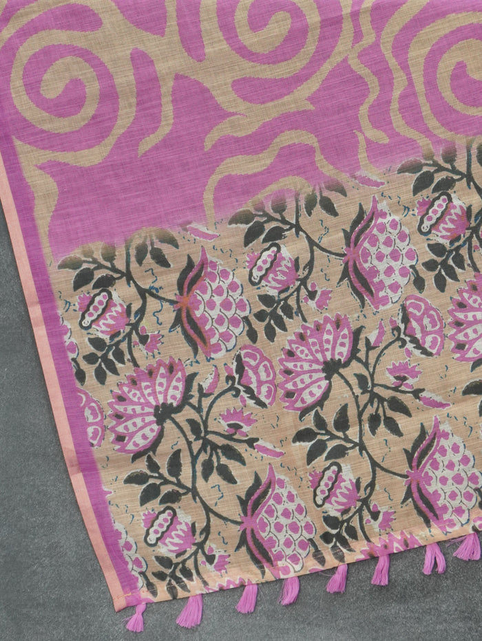 Linen Cotton Saree | TTDS3544