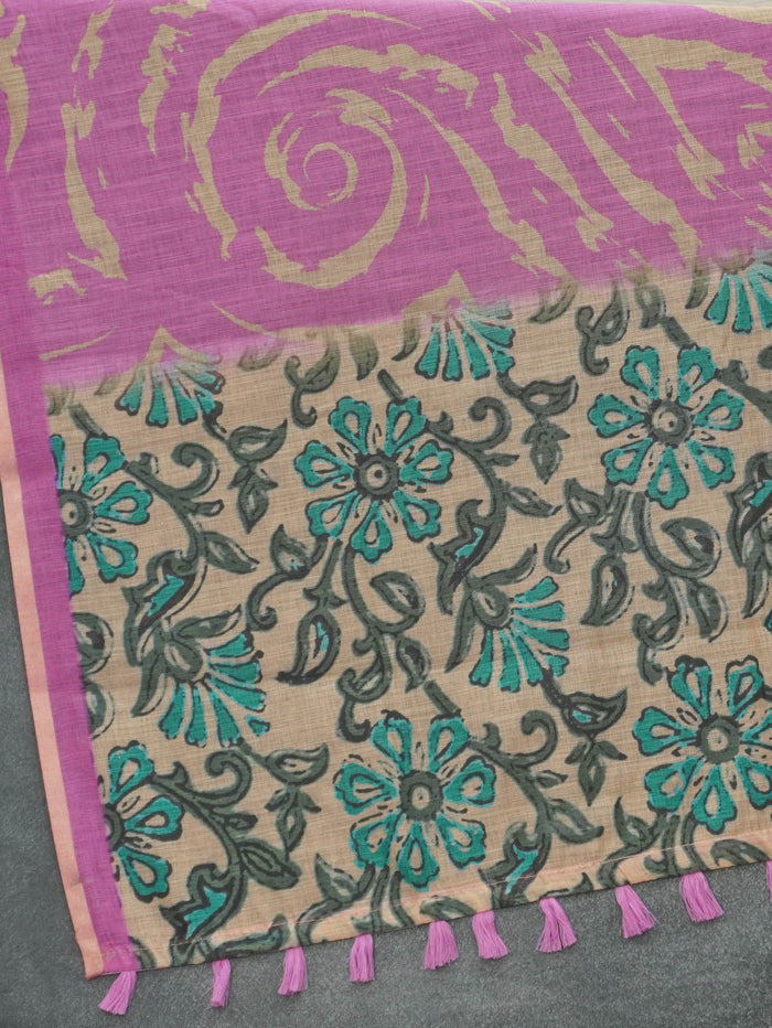 Linen Cotton Saree | TTDS3545