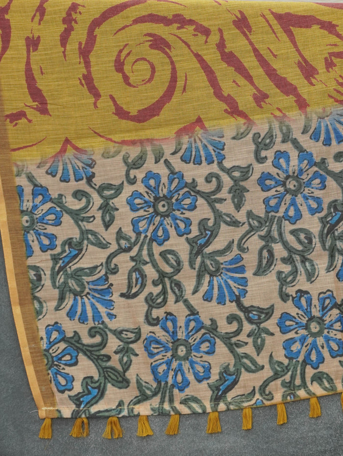 Linen Cotton Saree | TTDS3545