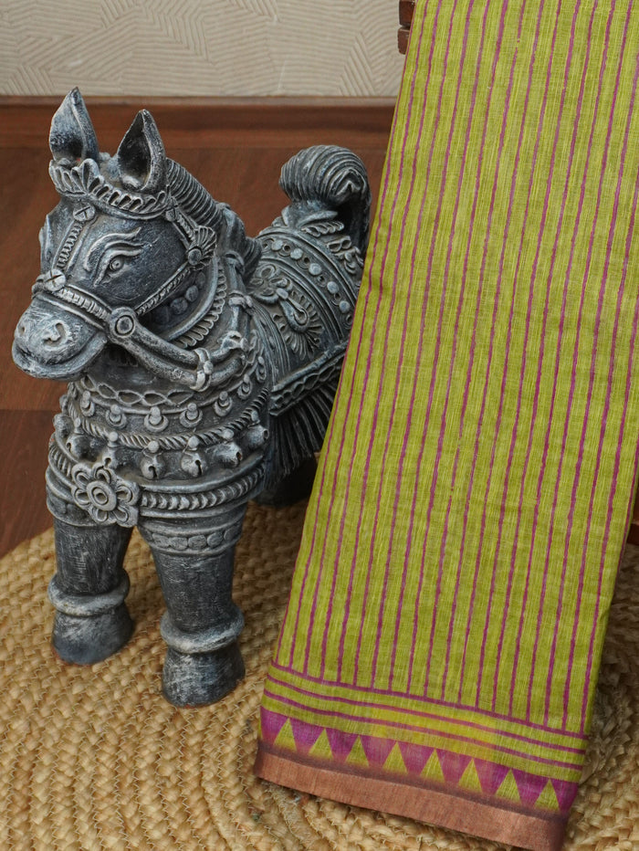 Linen Cotton Saree | TTDS3567
