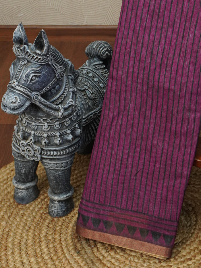 Linen Cotton Saree | TTDS3567