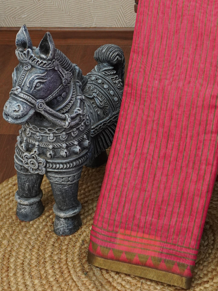 Linen Cotton Saree | TTDS3567