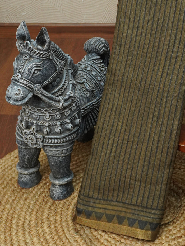 Linen Cotton Saree | TTDS3567