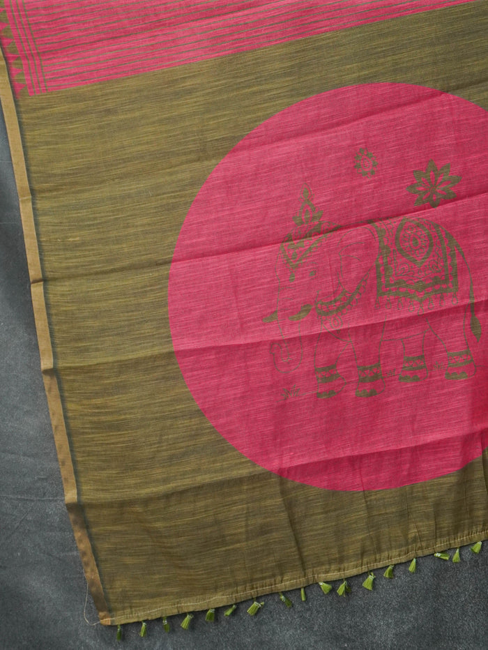 Linen Cotton Saree | TTDS3567