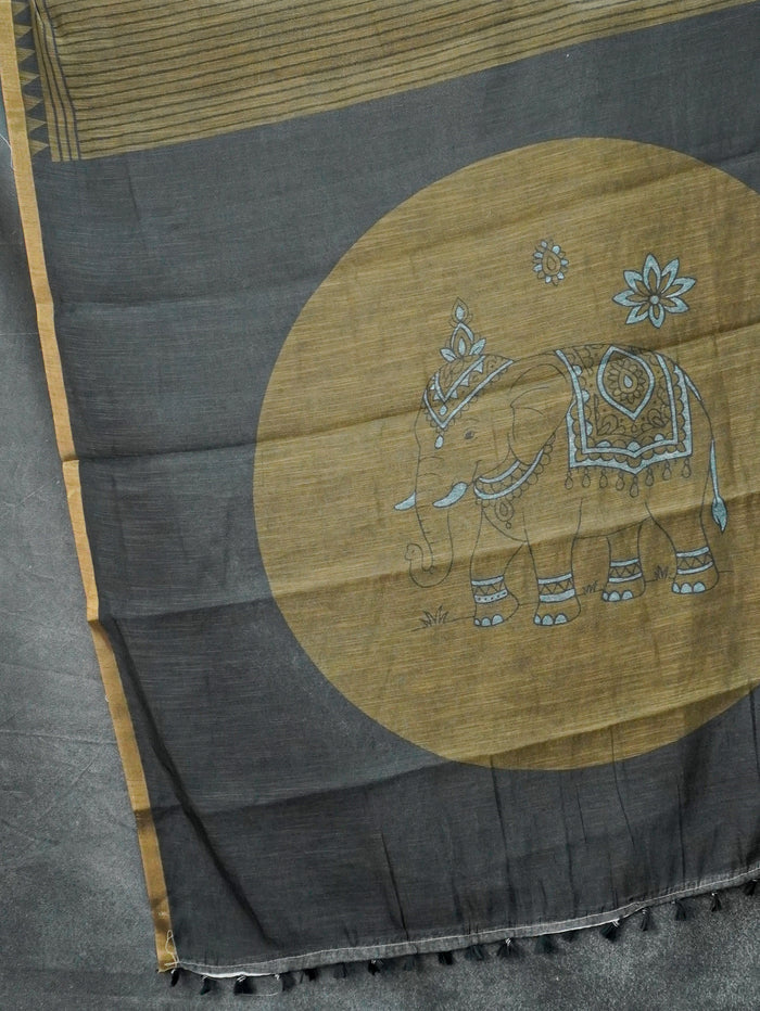 Linen Cotton Saree | TTDS3567
