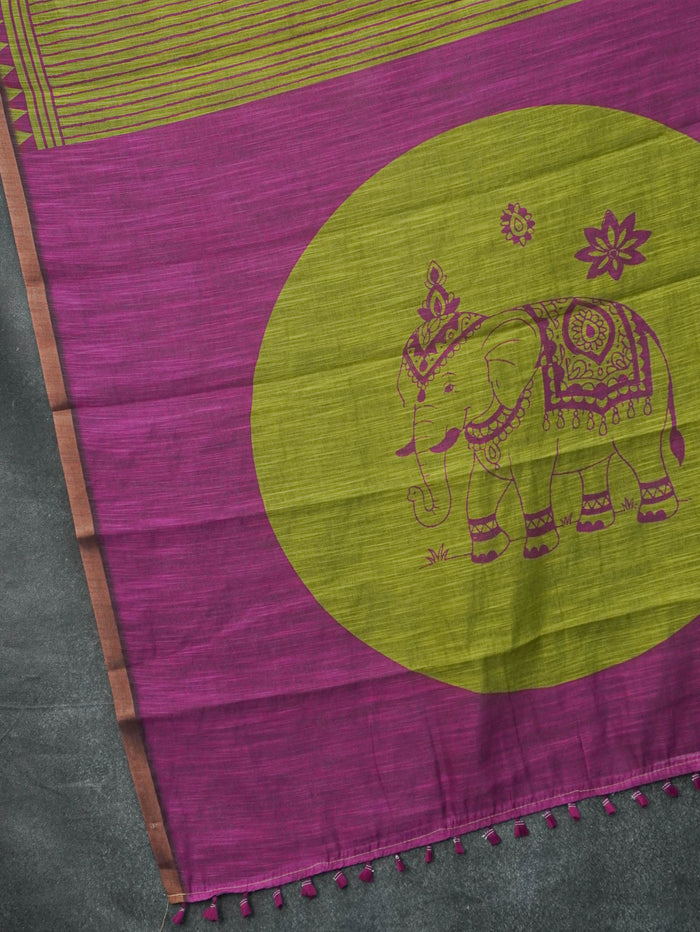 Linen Cotton Saree | TTDS3567