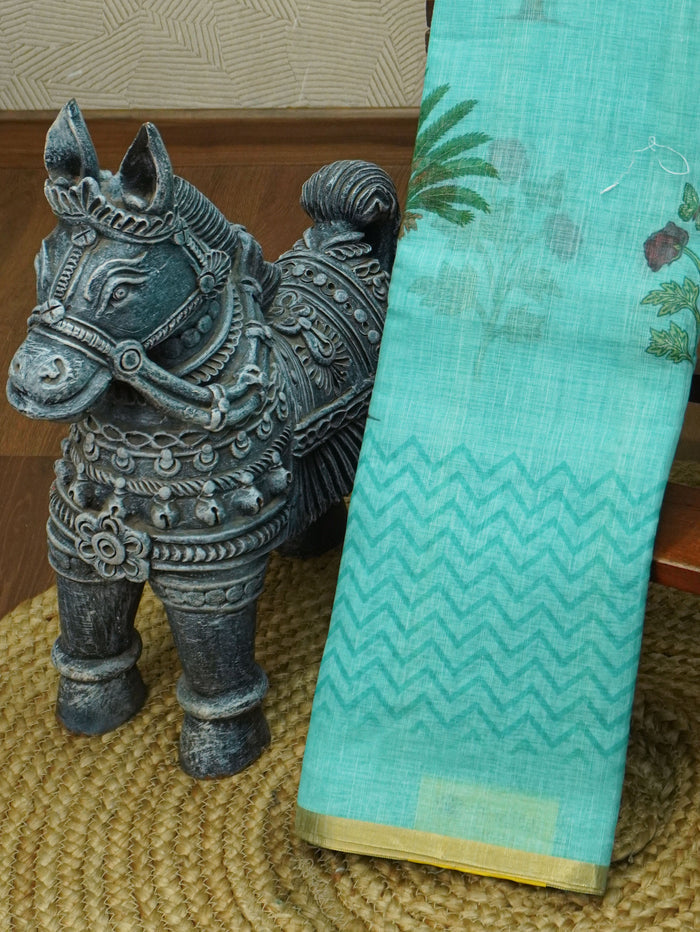 Linen Cotton Saree | TTDS3568