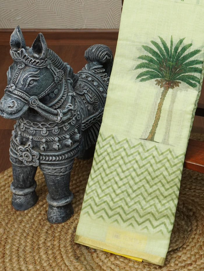 Linen Cotton Saree | TTDS3568