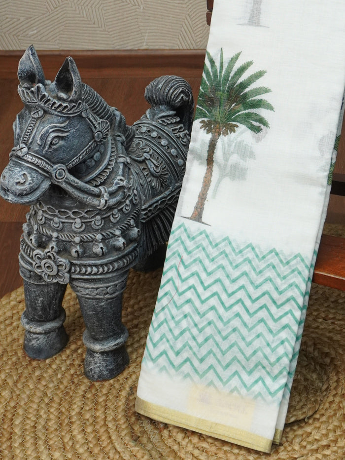 Linen Cotton Saree | TTDS3568