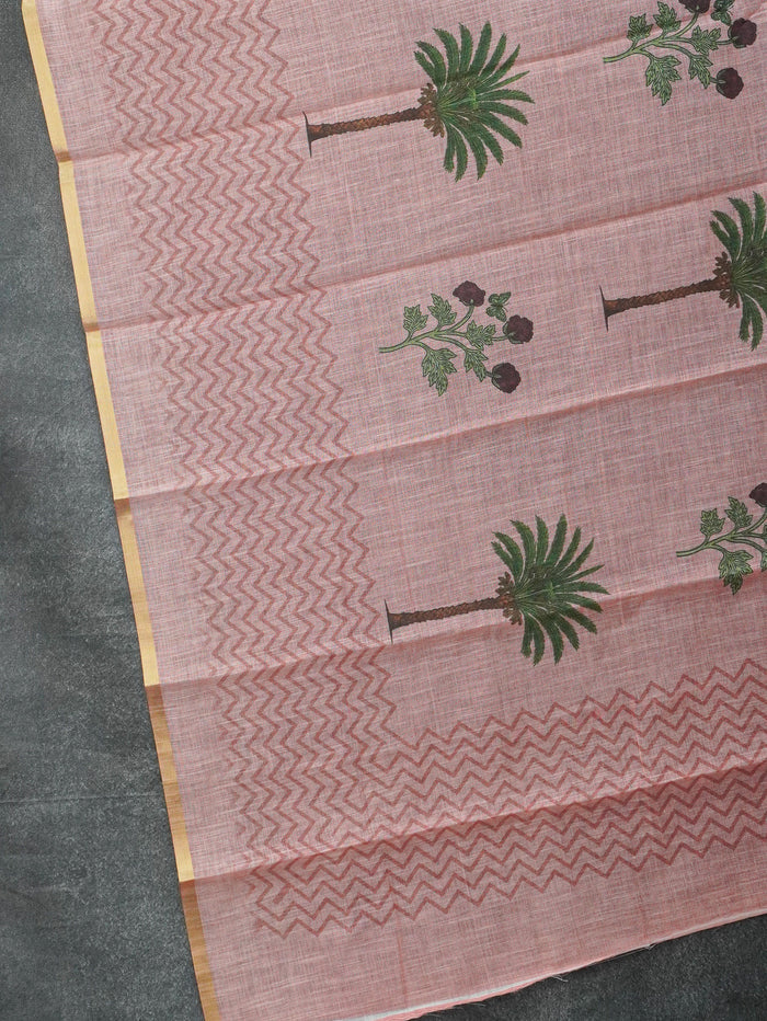 Linen Cotton Saree | TTDS3568