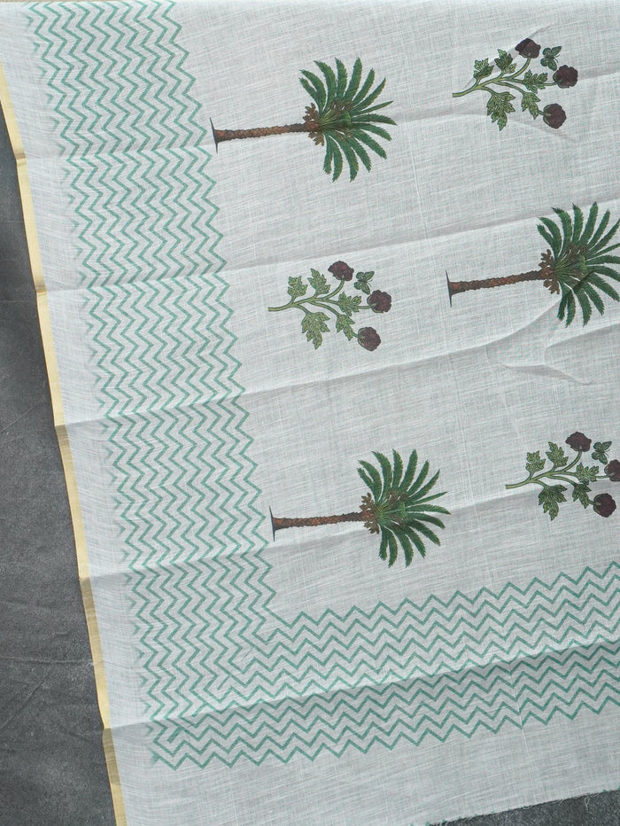 Linen Cotton Saree | TTDS3568