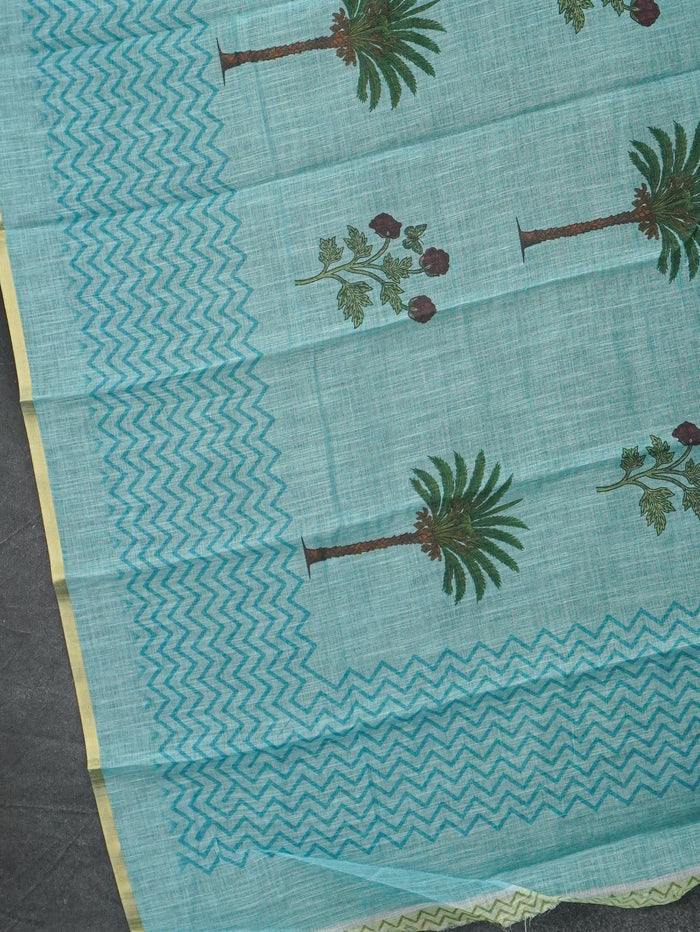 Linen Cotton Saree | TTDS3568