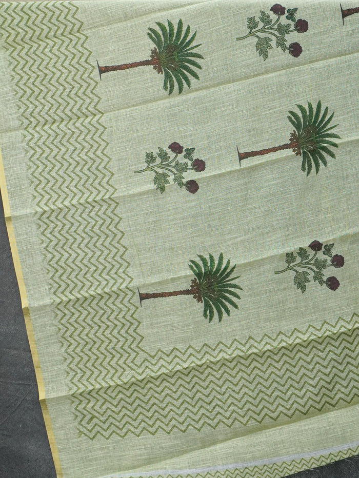 Linen Cotton Saree | TTDS3568