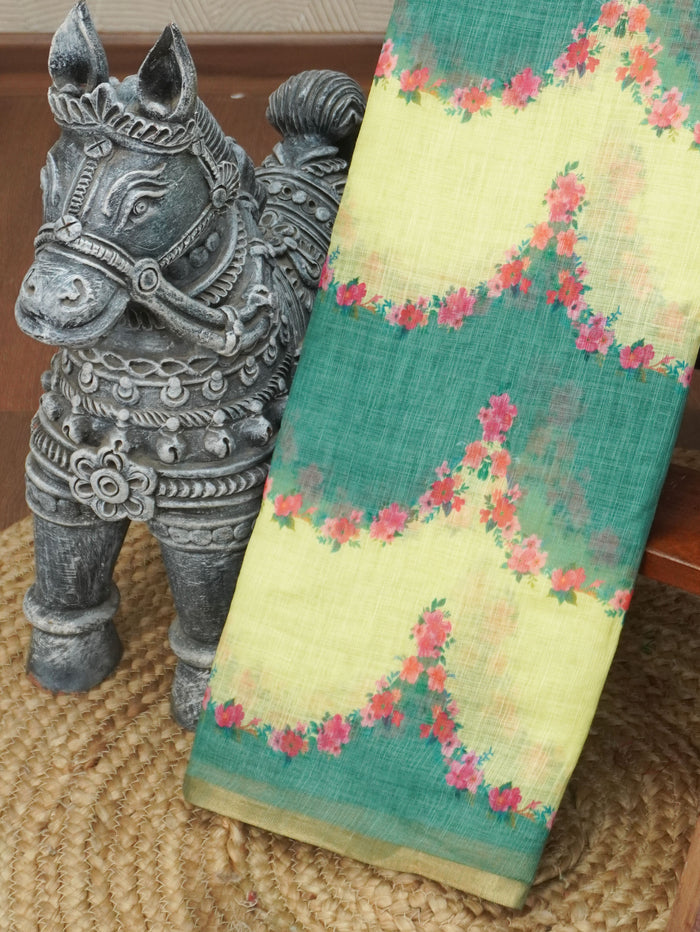 Linen Cotton Saree | TTDS3577