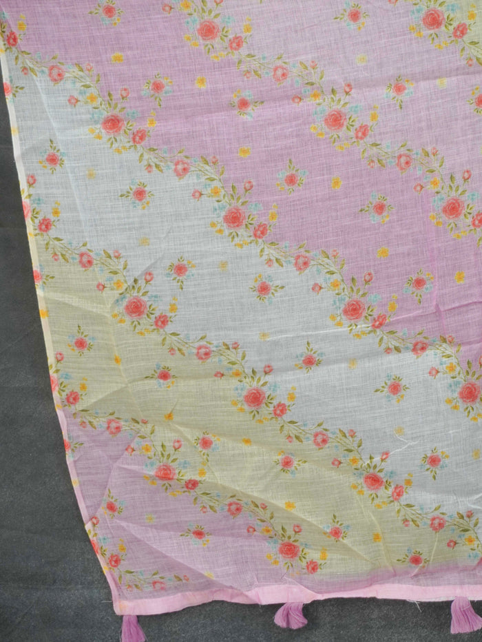 Linen Cotton Saree | TTDS3593