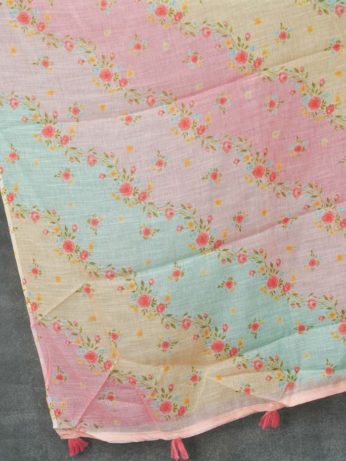 Linen Cotton Saree | TTDS3593