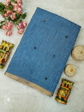 Linen Cotton Saree With Mirror Work | TTDS3108