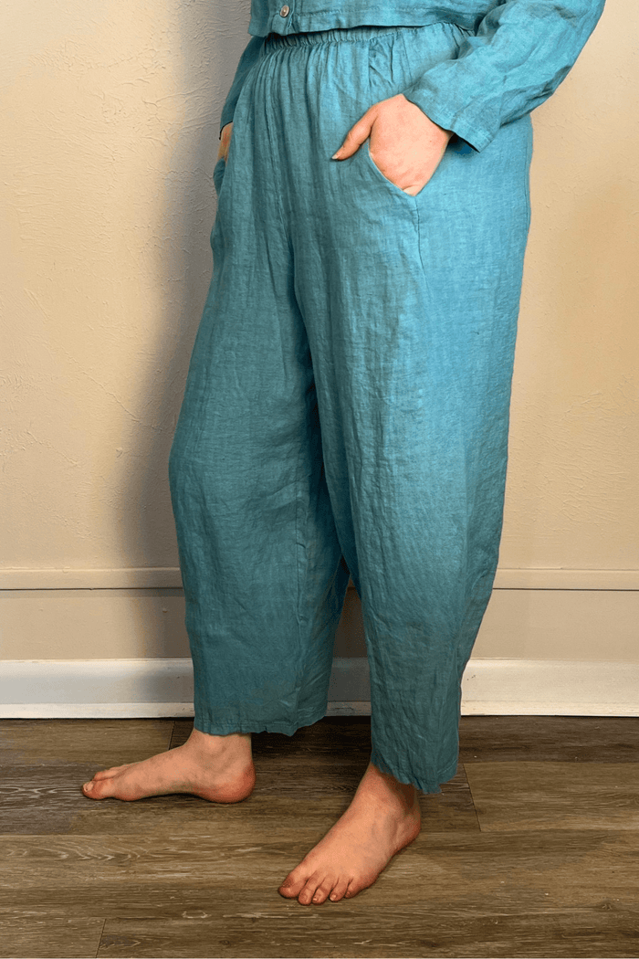 Linen Crop Bungee Pant
