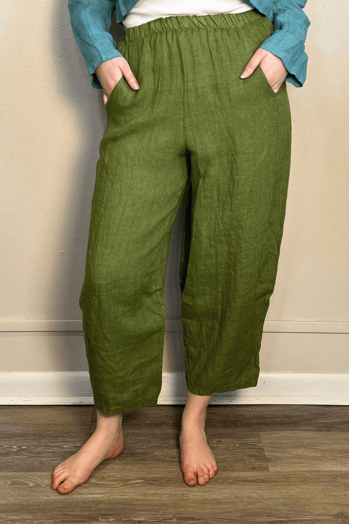 Linen Crop Bungee Pant