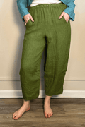 Linen Crop Bungee Pant