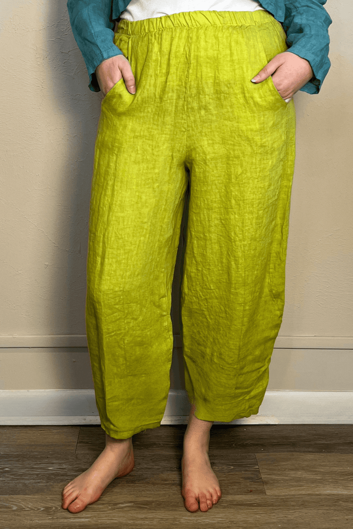 Linen Crop Bungee Pant