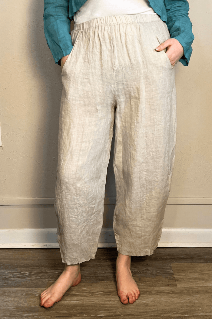 Linen Crop Bungee Pant