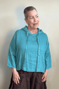 Linen Hoodie Top