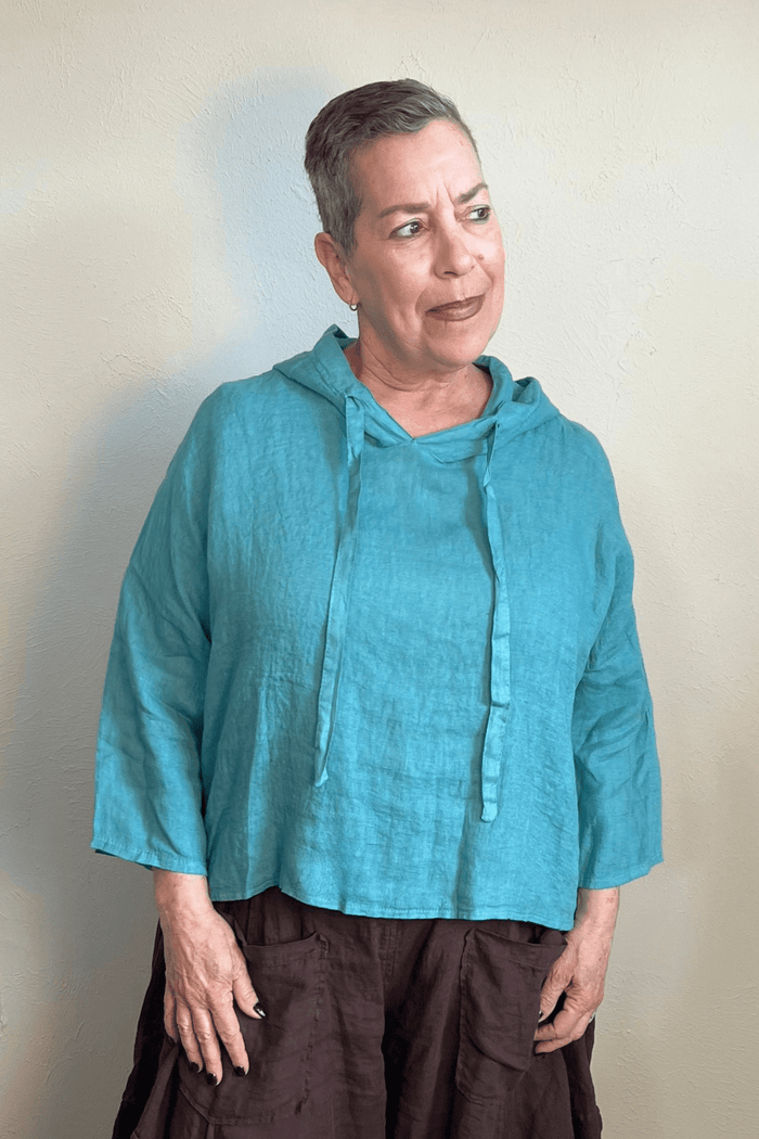 Linen Hoodie Top