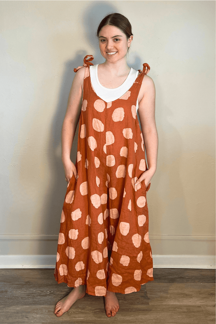 Linen Print Jumpsuit
