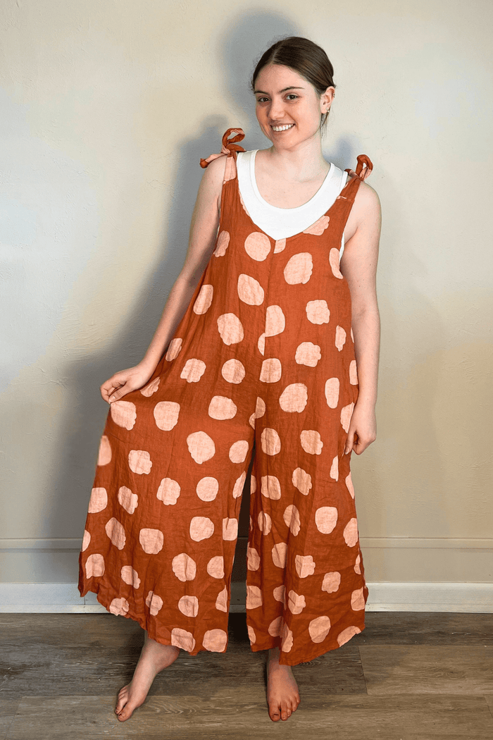Linen Print Jumpsuit