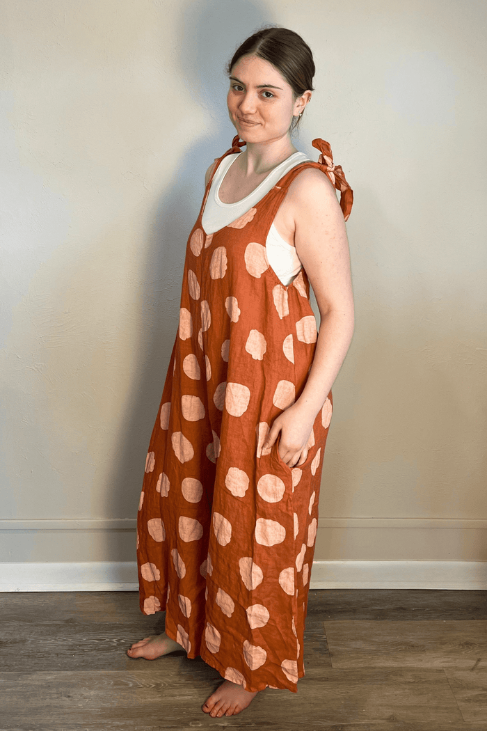 Linen Print Jumpsuit