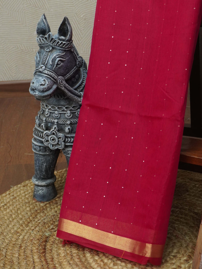 Linen Silk Saree | TTDS3436