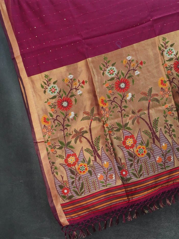 Linen Silk Saree | TTDS3436