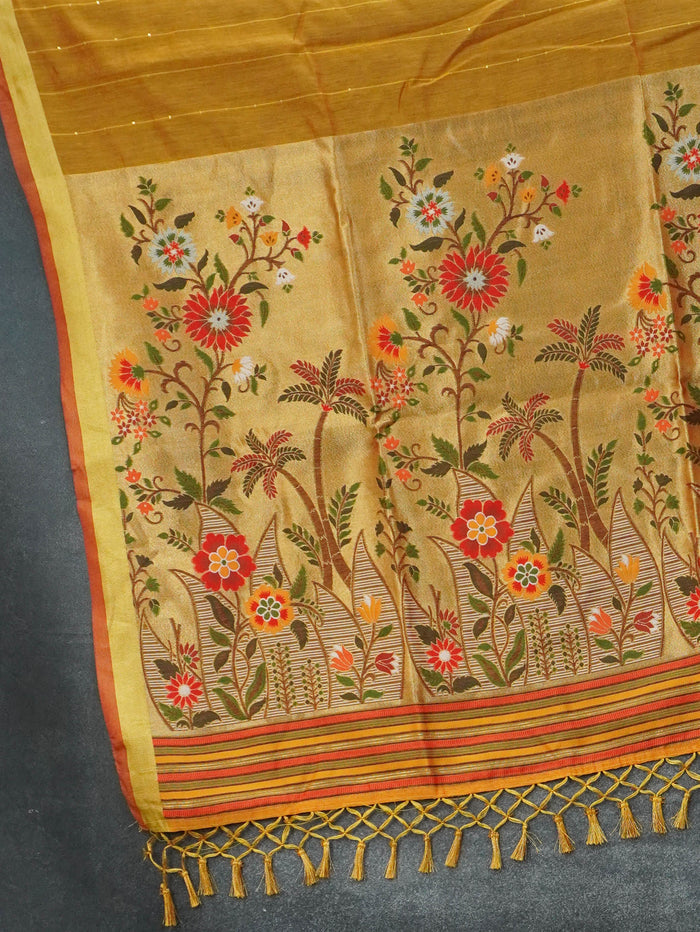 Linen Silk Saree | TTDS3436
