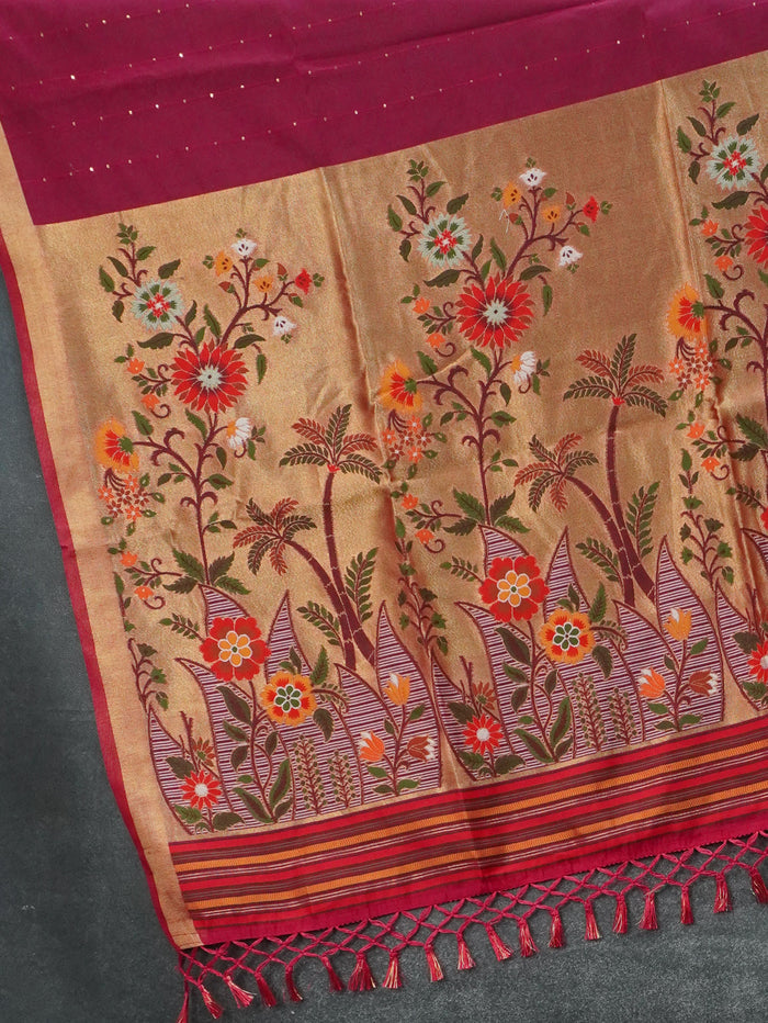 Linen Silk Saree | TTDS3436