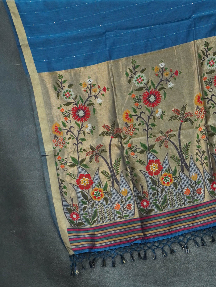 Linen Silk Saree | TTDS3436