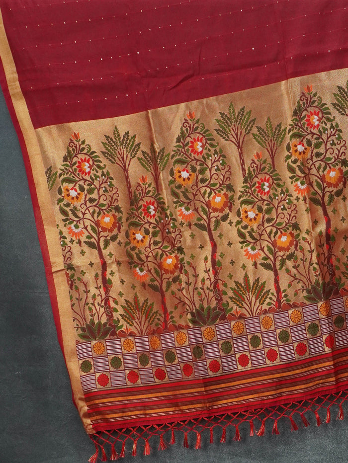 Linen Silk Saree | TTDS3437